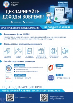 Успей подать декларацию о доходах!